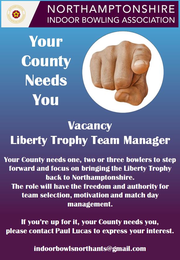 Northamptonshire Indoor Bowling Association County Vacancies