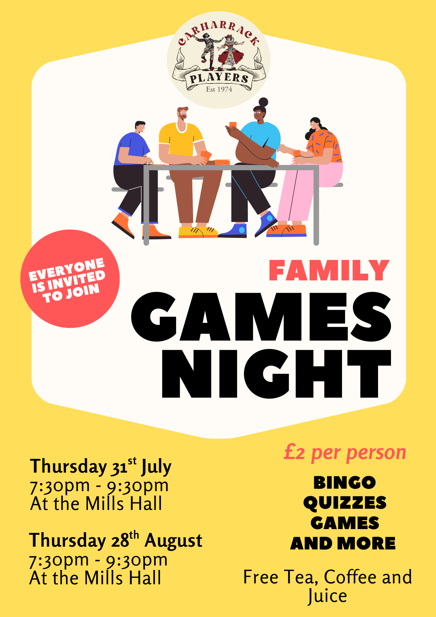 Carharrack Players Family Games Night