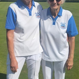 Maz Howe & Denise Latter competed against each other in Ladies 2 Wood Singles & Ladies Handicap Singles 2023