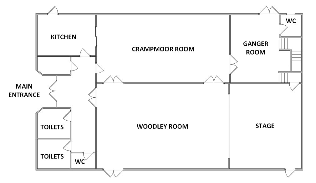 Woodley Hall Room Plan