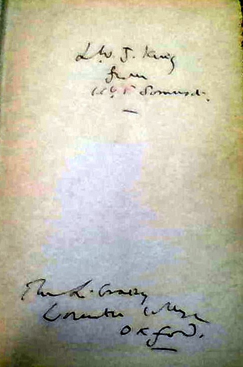 Henry Vere Fitzroy Somerset's inscription