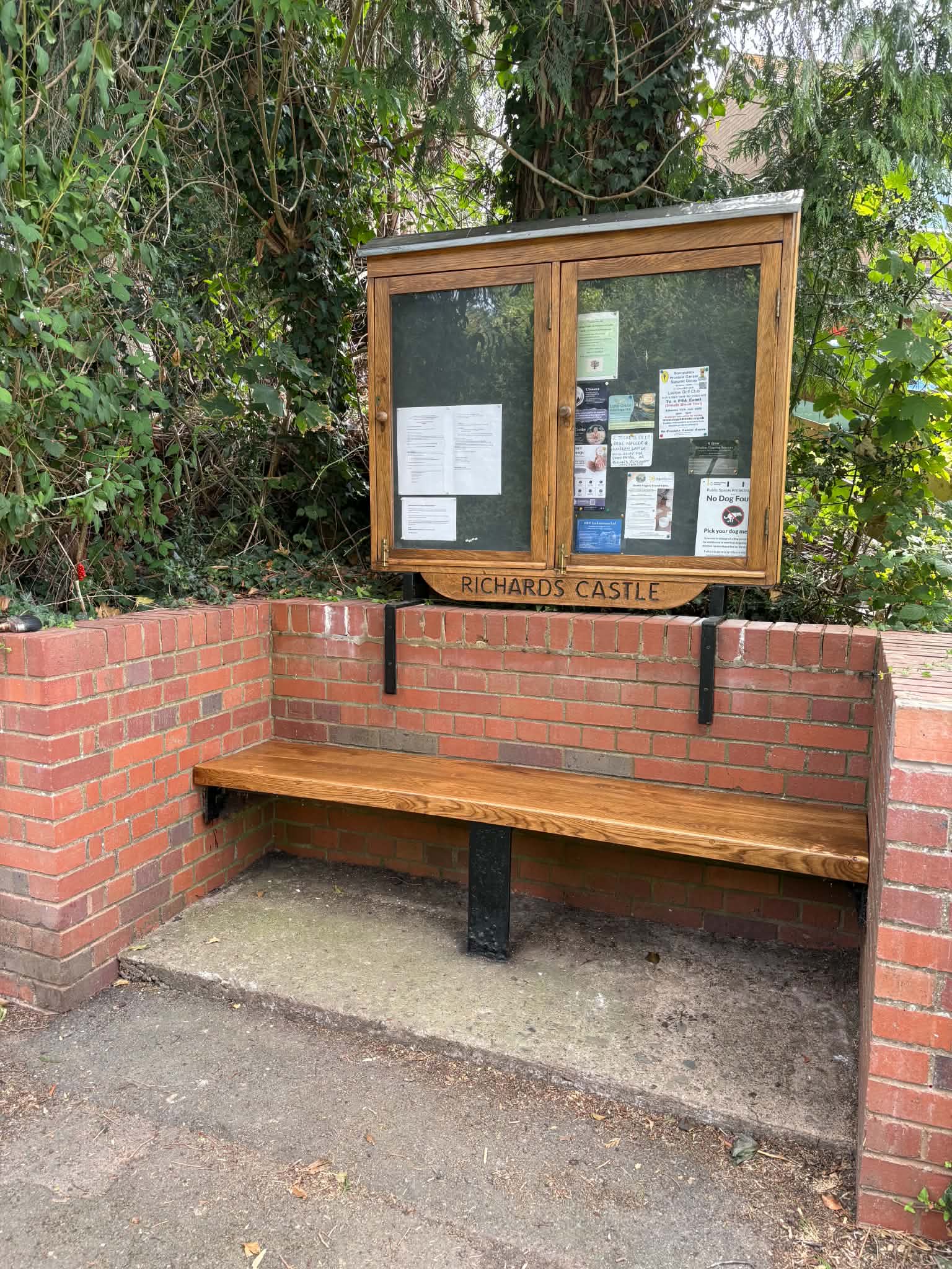 Restored Bench & Noticeboard