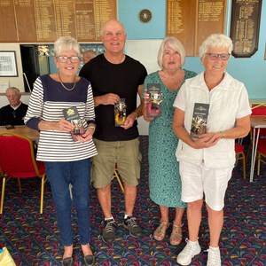 Captains Day winners - Shirley Parker, Derek Parsons, Lynn Conaway and Anne Dyke