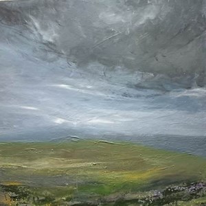 'Dartmoor Under Rain Clouds' Acrylic by Freda Harris