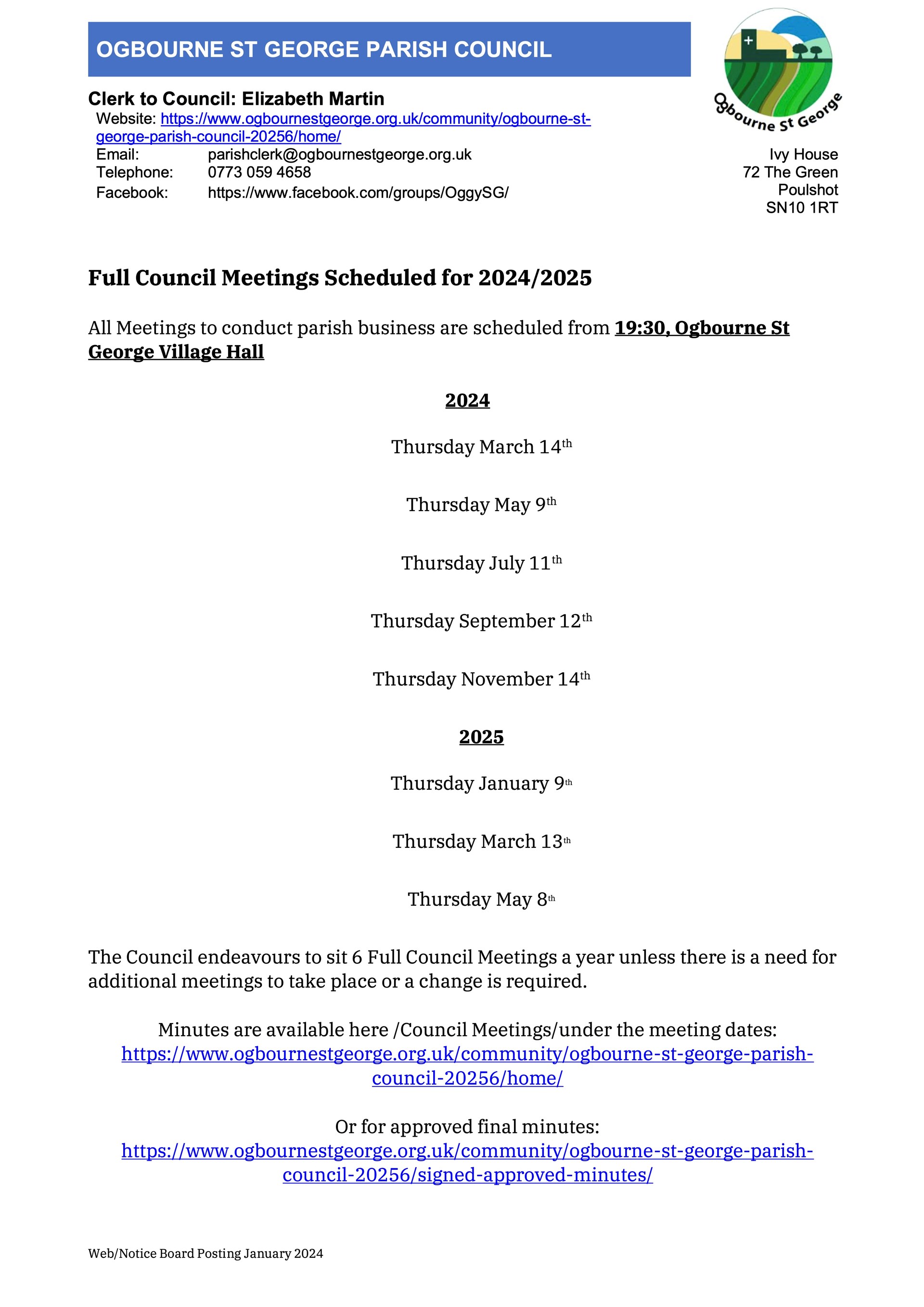 2024-205 Full Council Meetings