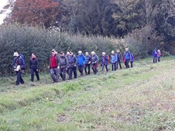 The group enjoyed walking through the changing autumn landscape. ©EH