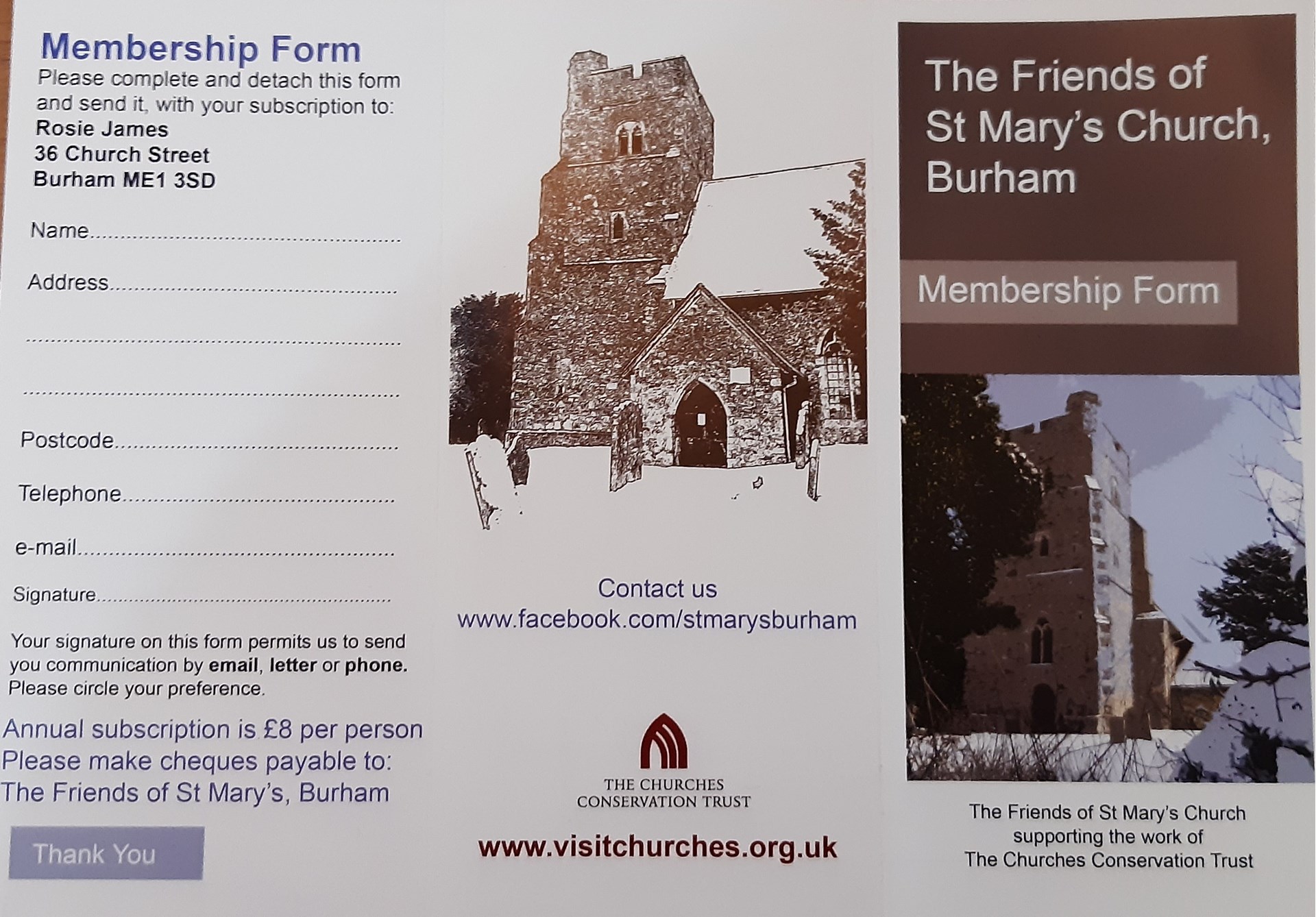 Friends of St Mary's Church, Burham How to Join . . .