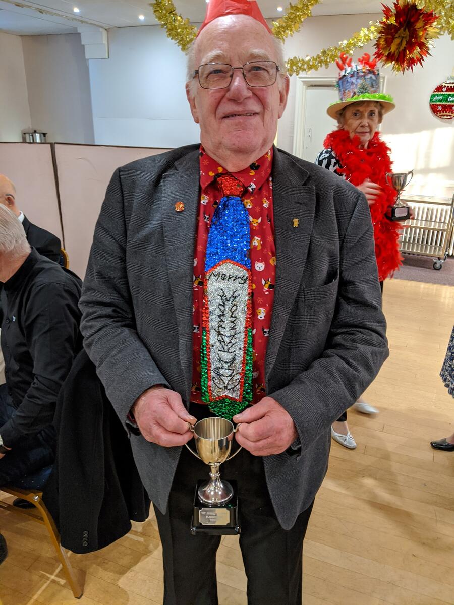 David Viggers, winner of best Christmas Tie Competition