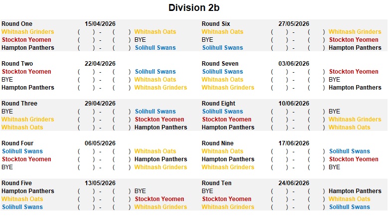 HofE Summer League Div 2B