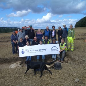 Just some of the digging team with Beth the dog