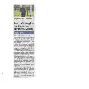 Wellington Pétanque Club Press Cuttings 2025