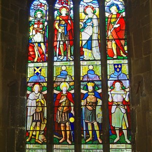 Staineg glass Warm Memorial window, St John the Baptist