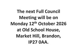 Brandon Town Council Notice Board