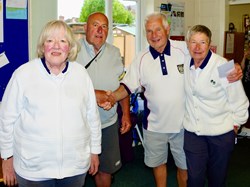 Runners Up Hazel, Tony, Sue. With President Ivan.