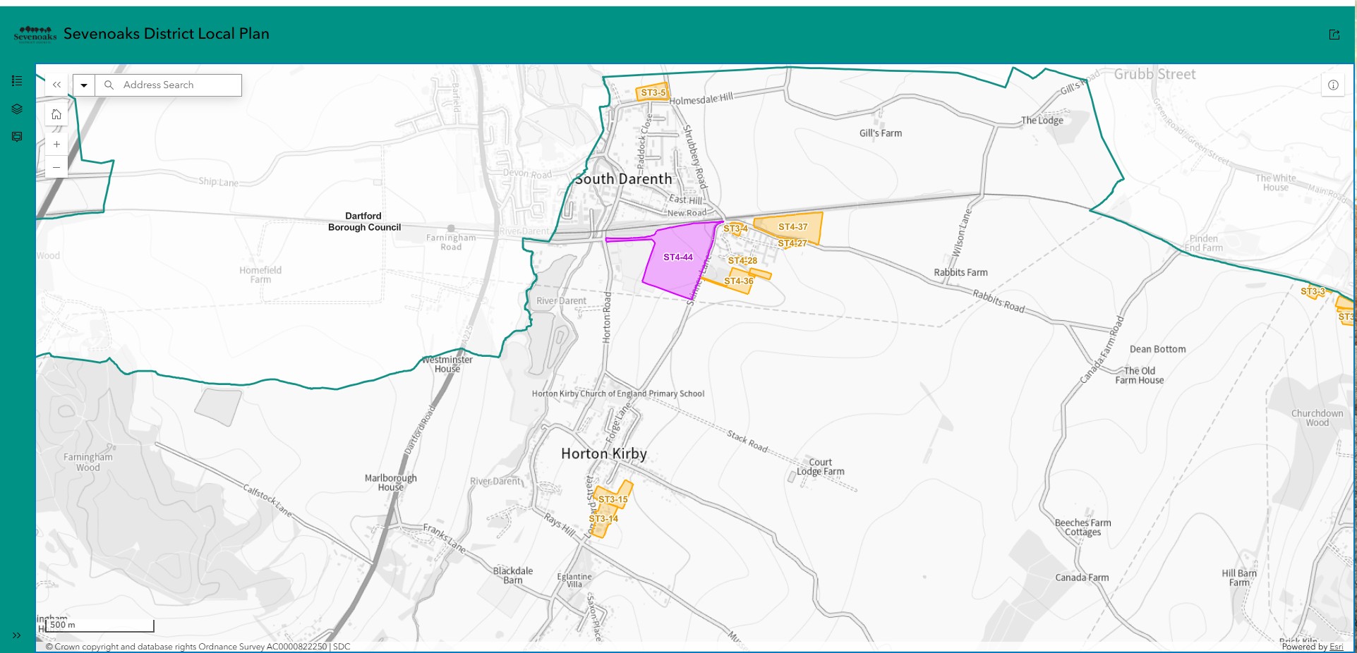 Sevenoaks District council Suitable Sites in Horton Kirby & South Darenth