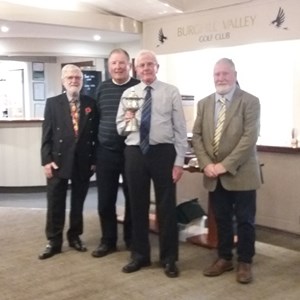 Keith, Mel and Cy with Simon and Triples Cup