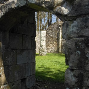 The ruins of St Johns House
