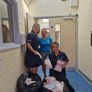 Dontion of baby clothes to Musgrove Neonatal Unit