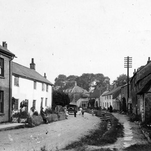 High Street. Note open ditch on the right