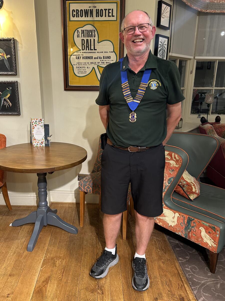 Our Boroughbridge Lions Club President, Peter Seymour.
