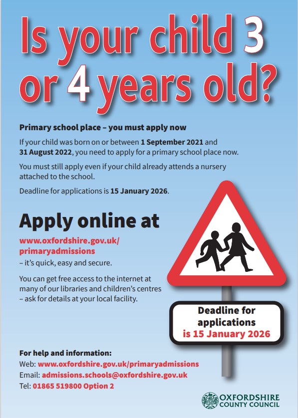 School Admissions Reminder