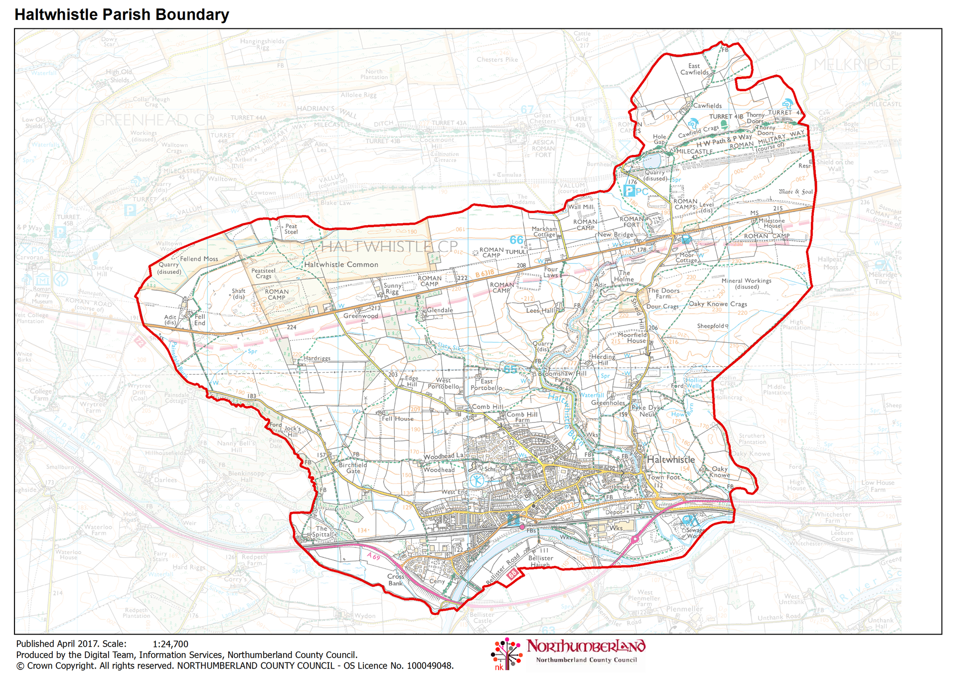 Haltwhistle Parish Boundary