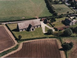Farm and tithe barn; fields around, 7.9.1997