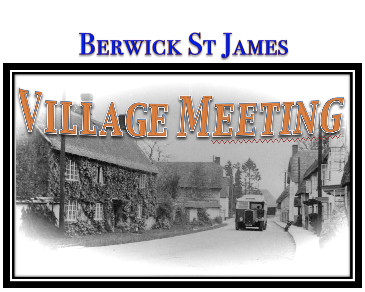 Berwick St James Parish Village Meeting - 25th January 2024