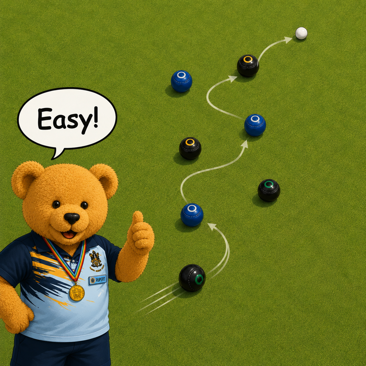 Wotton Bowls Club Rupert the Bowling Bear