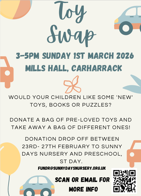 Sunny Days Nursey Toy Swap 1st March 2026