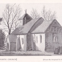 Portrait of Ashmansworth Church by George Bissill