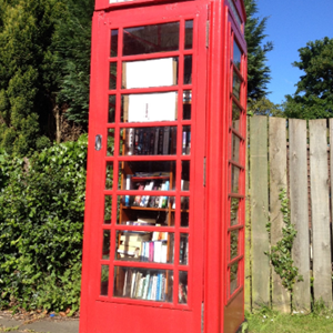 Old phoe box, now the Book Exchange.