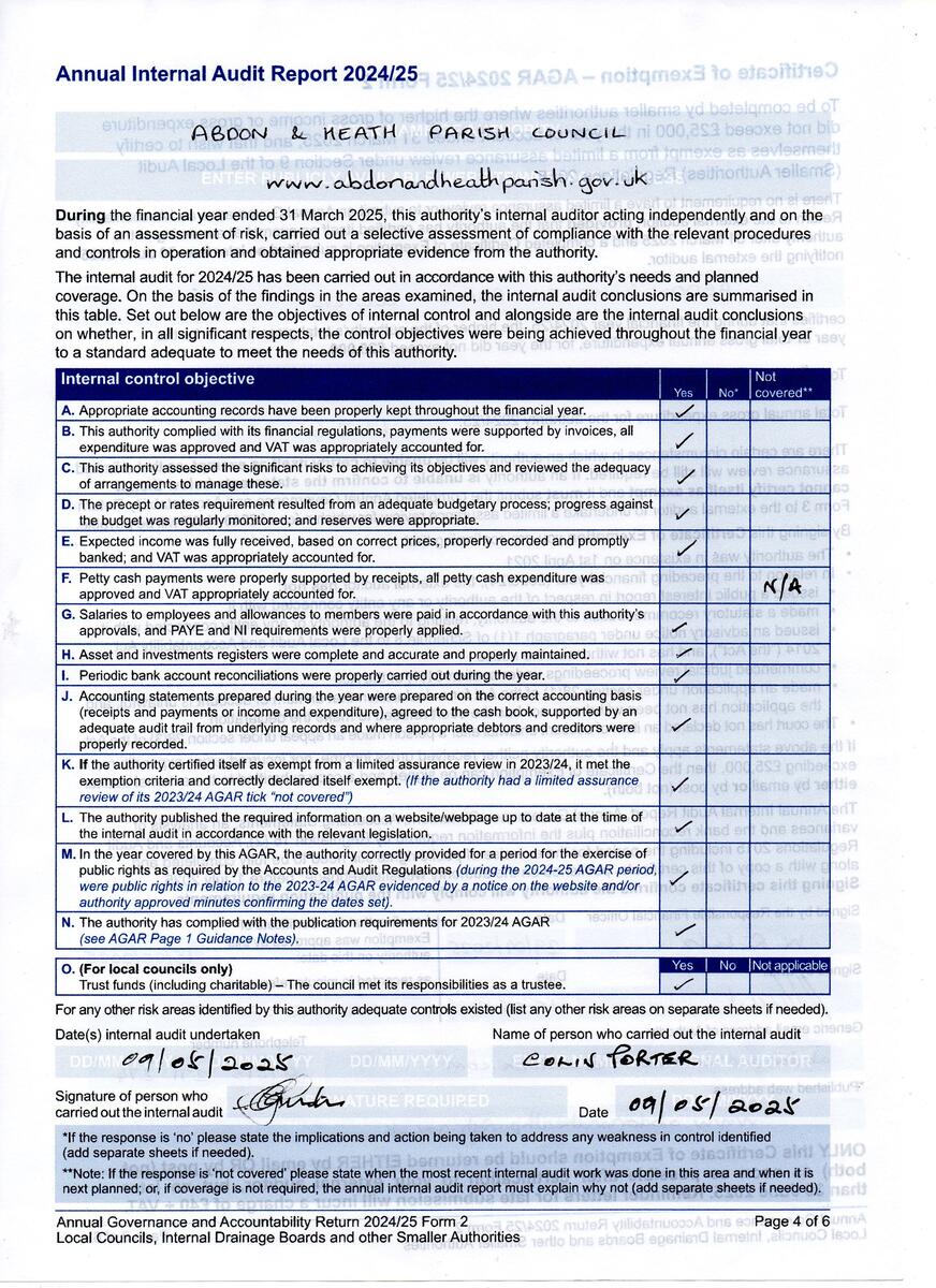 Abdon and Heath Parish Documents Abdon and Heath Parish Documents