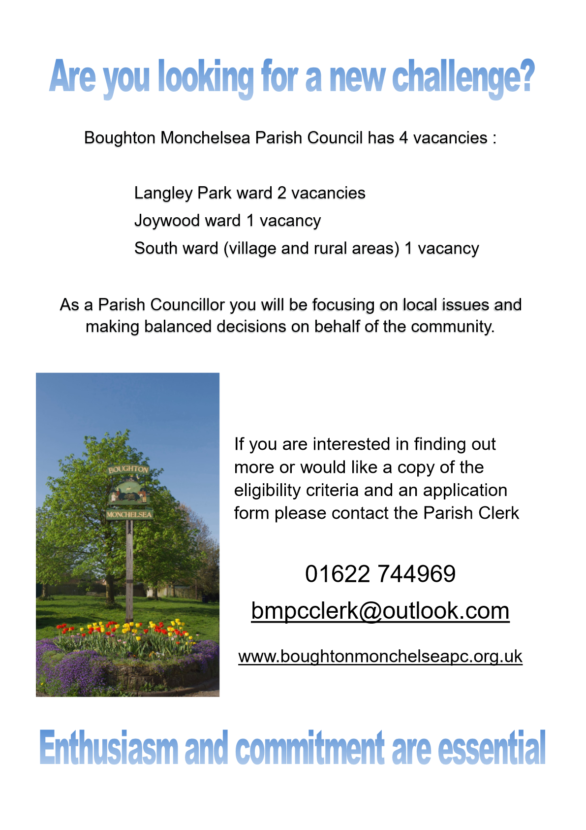 Boughton Monchelsea Parish Council Vacancies
