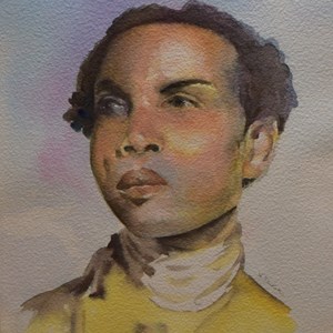 Francis Barber, Friend of Dr. Johnson, watercolour by Kerry Telford