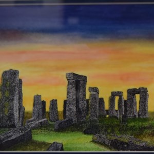 Stonehenge, mixed media by A E Morgan