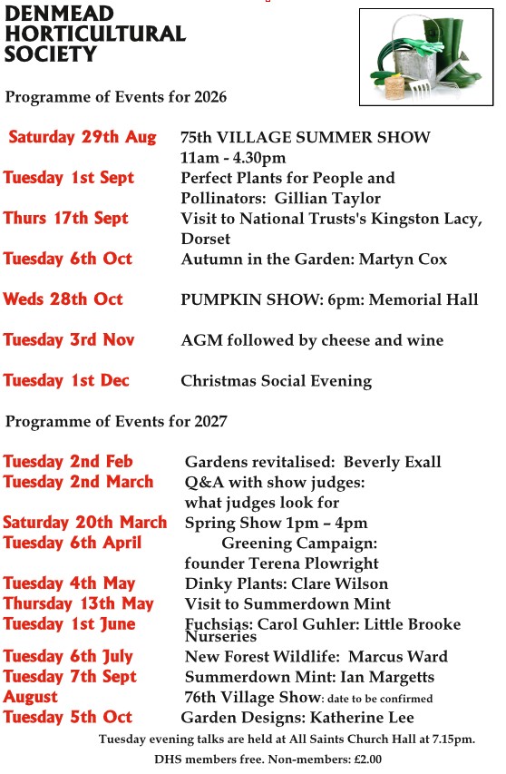 Denmead Horticultural Society Programme