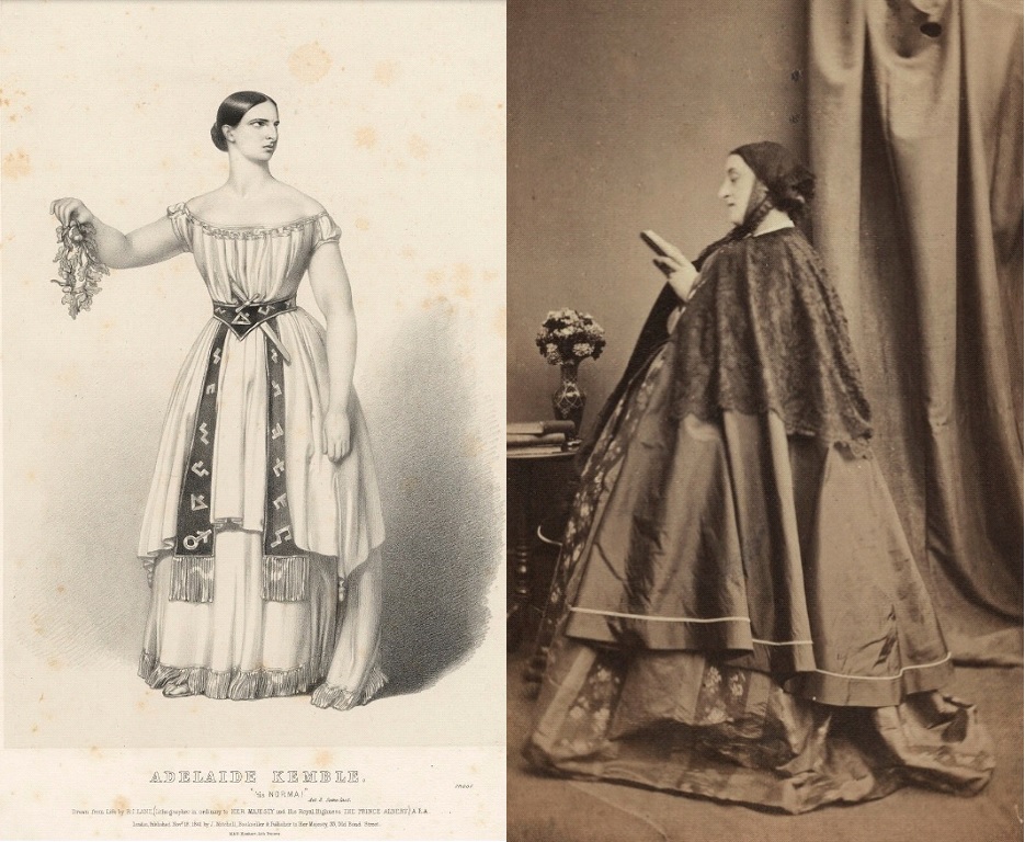 Adelaide Sartoris from 1841, left and the 1860s, right