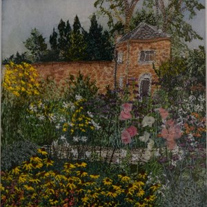 Middleton Hall Garden Corner, textile by Claire Turner