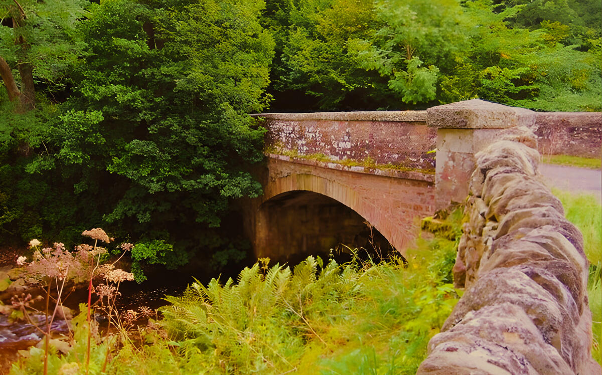 Bridge over River West Allen by Les Hull