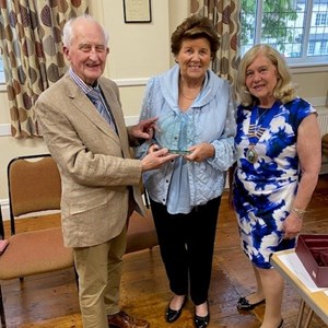 L/R | NY Cllr D Jeffels | Mrs M Parnell (2024-25 Recipient) | Cllr L Wallis, Chairman, Seamer PC