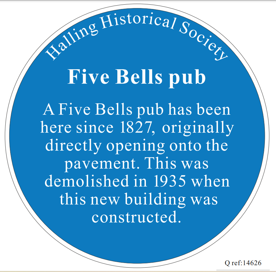Halling Historical Society Plaque 14: The Five Bells pub