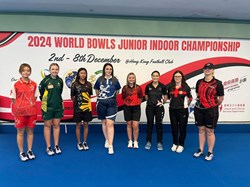 Ladies Singles Quarter Finalists at the World Junior Indoor Championships