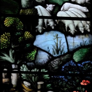 Detail of sheep and stream