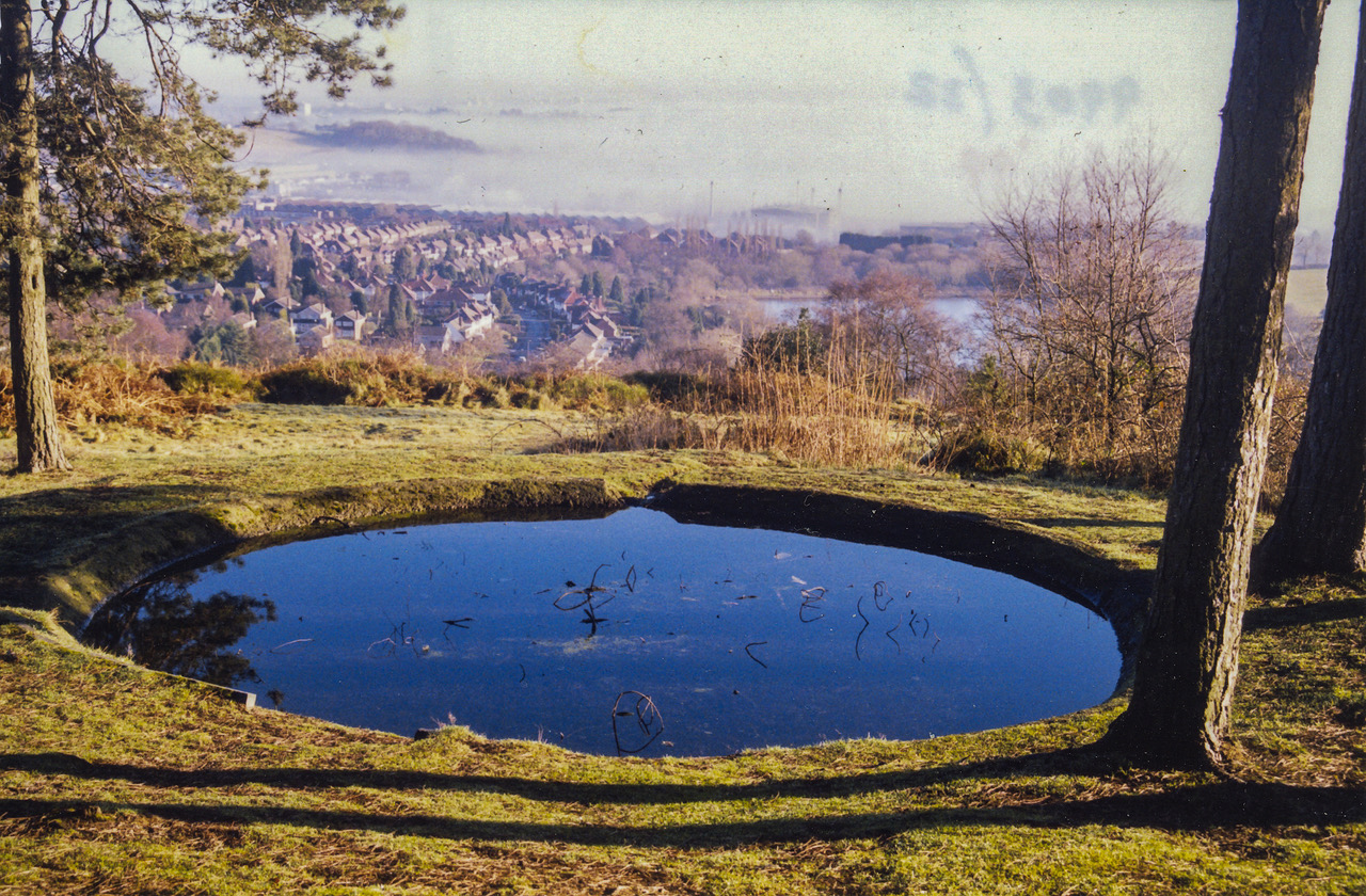 The view from Cofton Hill . This pool may be am old fire pool. Copyright Mike Dodman