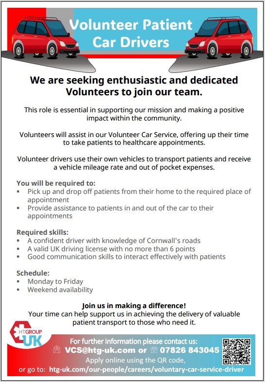 Volunteer Patient Car Driver Needed