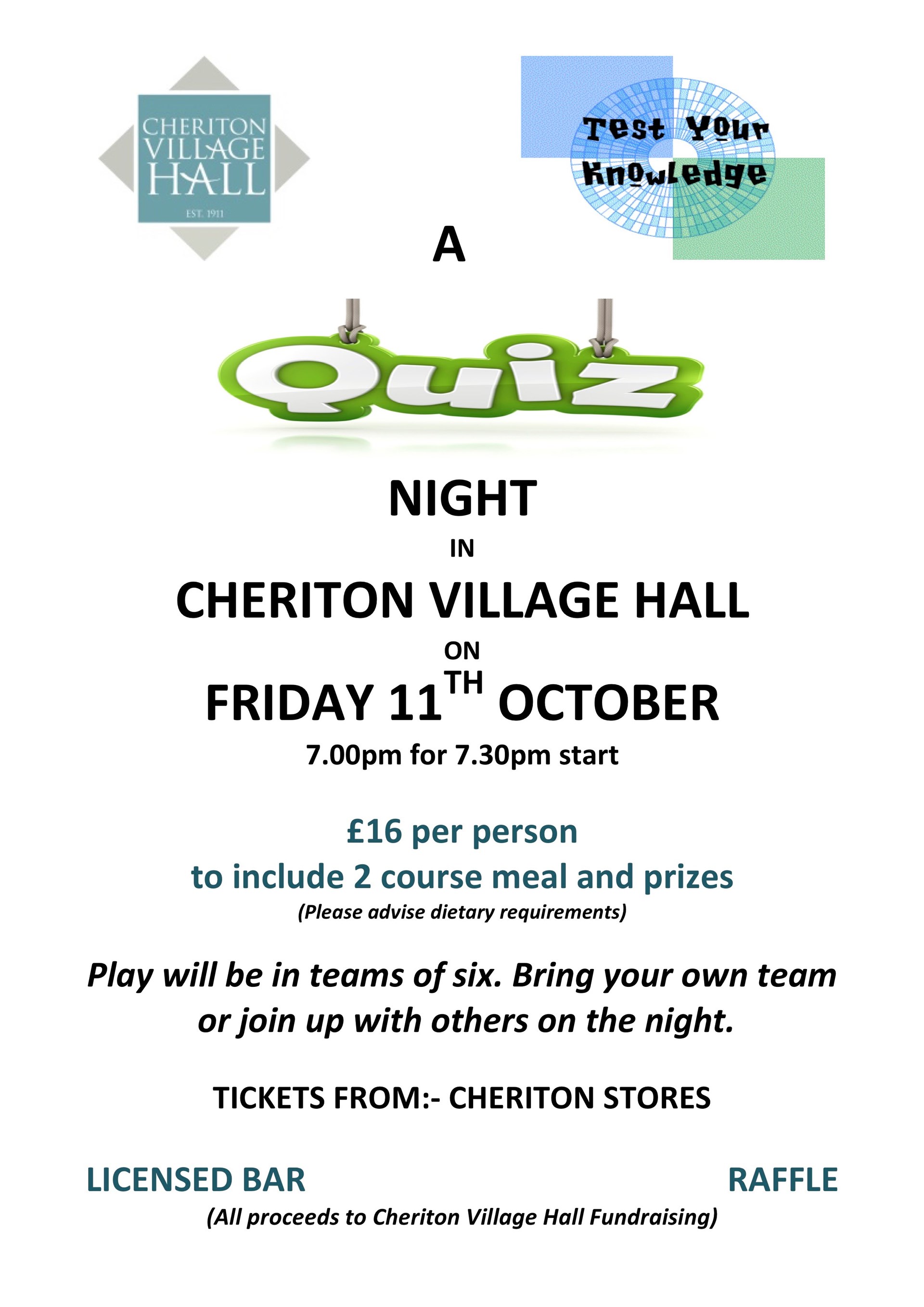 Cheriton Village Hall, Previous Events