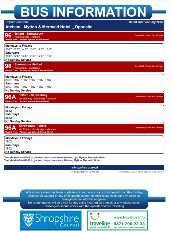 Atcham Parish Council Bus service