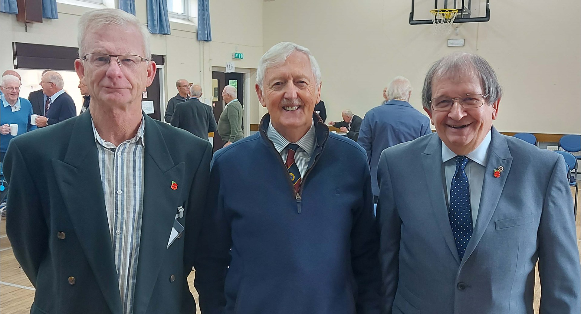 L-R Members John Reynolds Treasurer, Peter Lewis Speaker & Dave Kirk Chairman