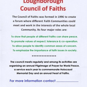 Advertising to all faith communities in the town